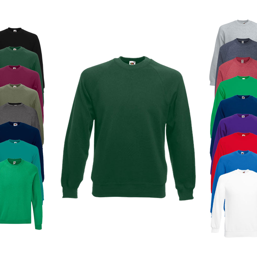 Fruit of the Loom Raglan Sweatshirt Pullover Raglan