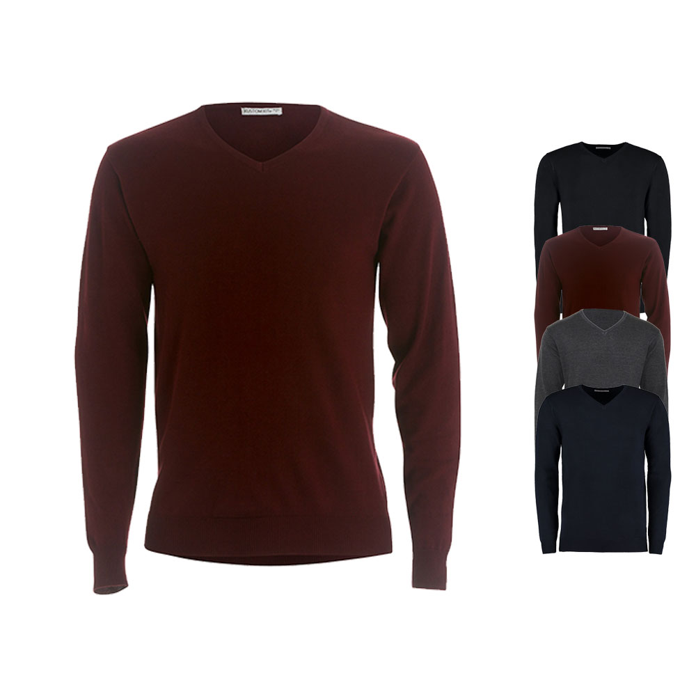 K352 Kustom Kit Sweatshirt Pullover mit V-Ausschnitt