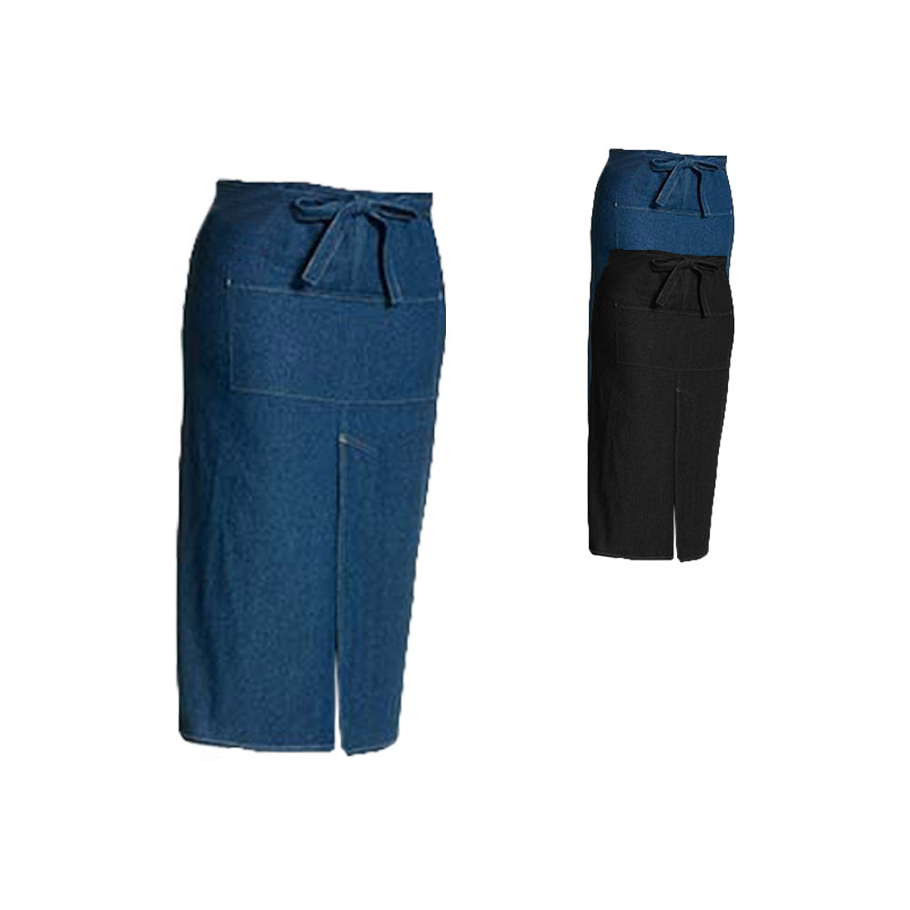 X992 Link Kitchen Wear Jeans Bistroschürze mit Gehschlitz