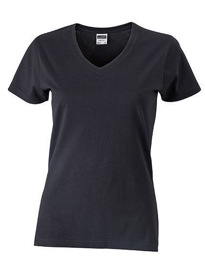 JN972 James+Nicholson Damen V-Ausschnitt T-Shirt kurzarm schlanke Passform