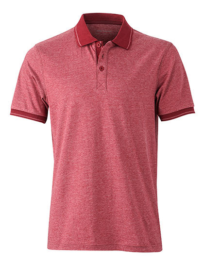 JN706 James+Nicholson Herren HEATHER Polo kurzarm